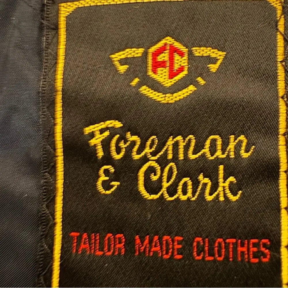 Foreman & Clark gray two button blazer jacket size 44 b20